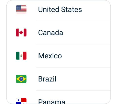 Xiaoha connect step 2, choose VPN server location